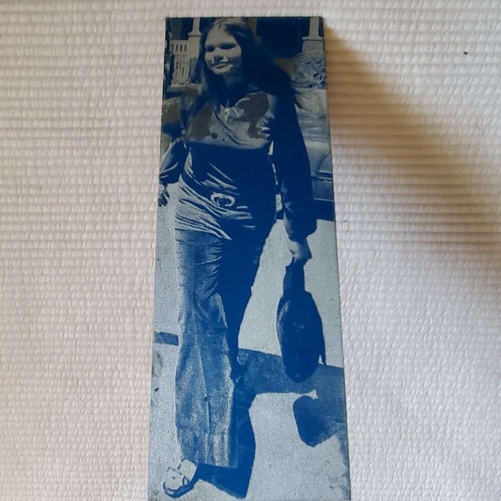 Metal Printing Plate Photo 3.5x10 Vintage Women Model Pants Negatives 60's 70s - Picture 3 of 4